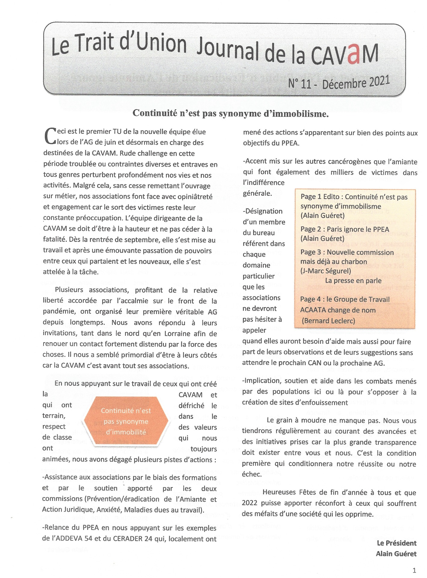 Le Trait d'Union n° 11